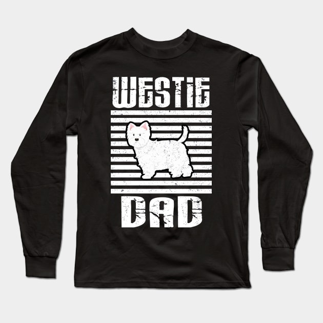 Westie Dad Proud Dogs Long Sleeve T-Shirt by aaltadel